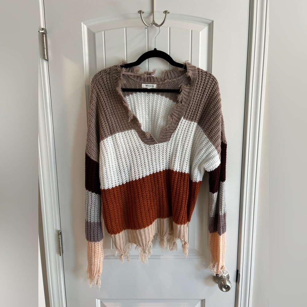 Women’s Miracle Colorblock Fringe Sweater